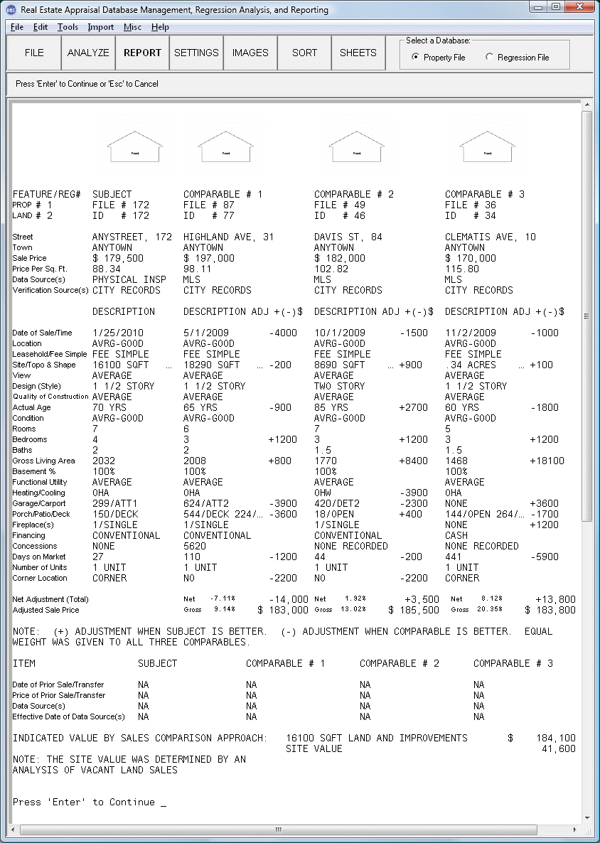 Report w Site Value.gif (79379 bytes)